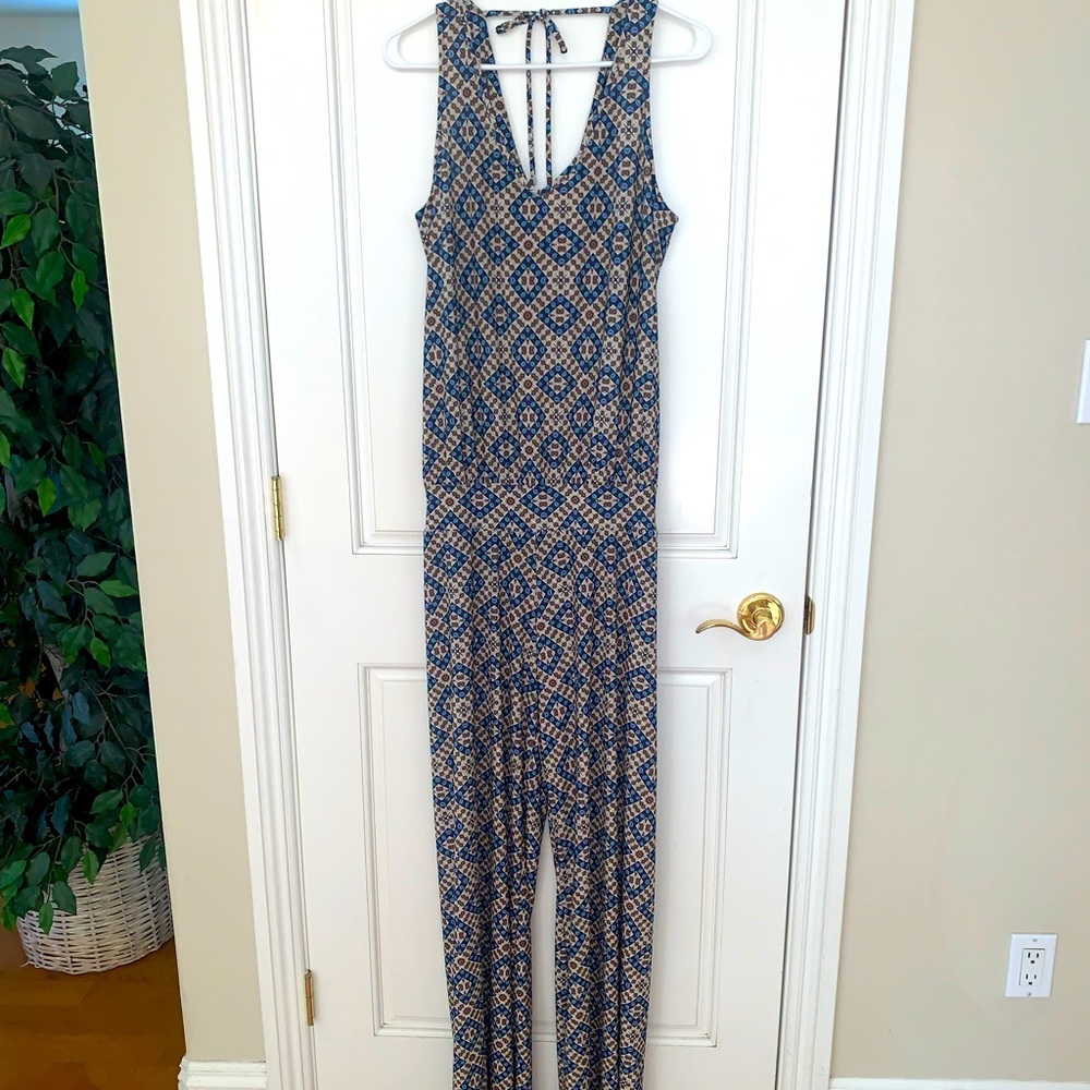 Viereck Woman’s Geometrical Print Jumpsuit Size Large